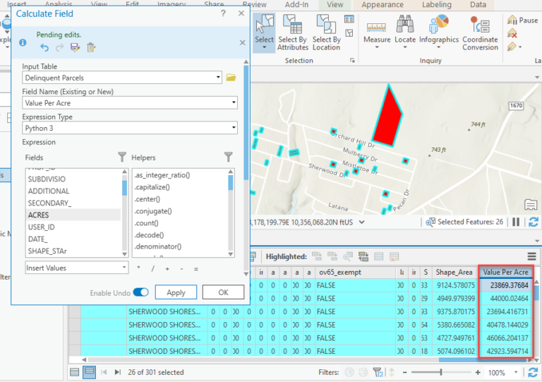 Calculating Attribute Values In ArcGIS Pro With The Calculate Field