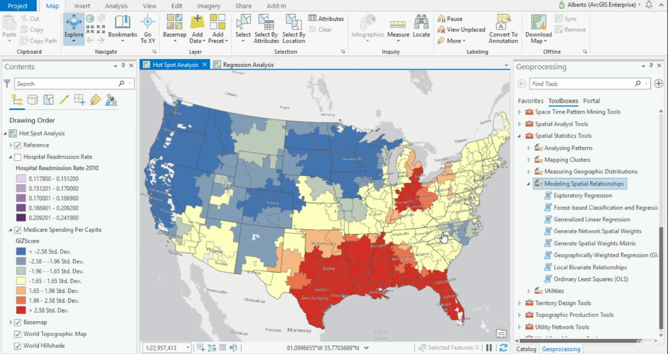 Modeling Spatial Relationships with ArcGIS Pro