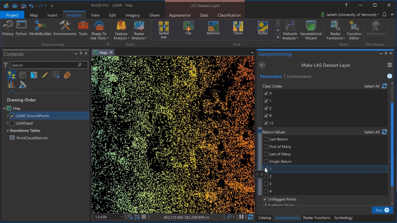 Generating Digital Surface Models from Lidar Data in ArcGIS Pro