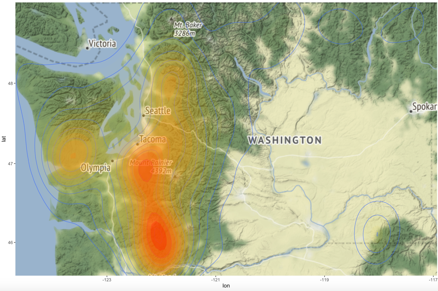 Sasquatch Sighting Heat Maps with - Squatch WA 1536x1023