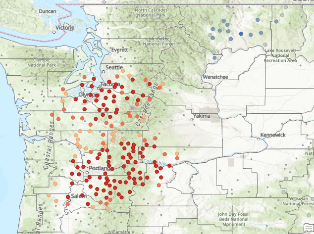 Mapping Clusters of Sasquatch Sightings - Geospatial Training Services