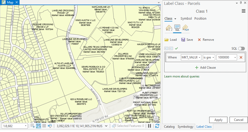 Limiting Labels with SQL Queries in ArcGIS Pro Geospatial Training