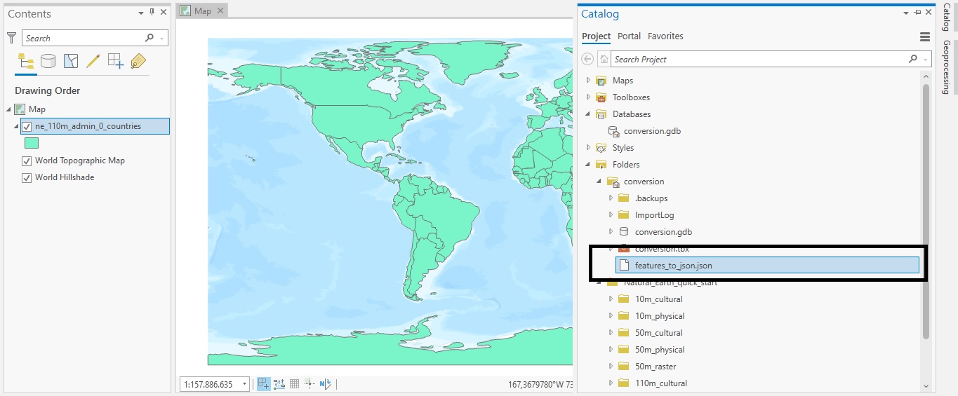Tutorial: Converting Shapefiles to JSON with ArcGIS Pro