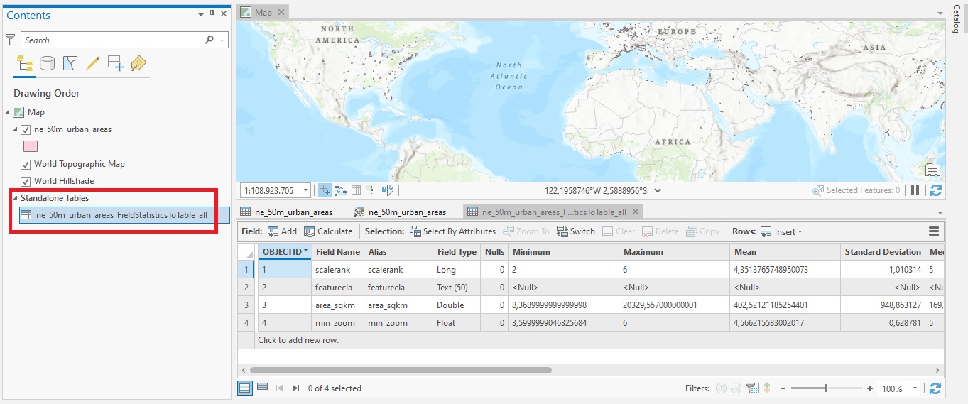 Tutorial: Introducing the Field Statistics to Table tool in ArcGIS Pro 2.9