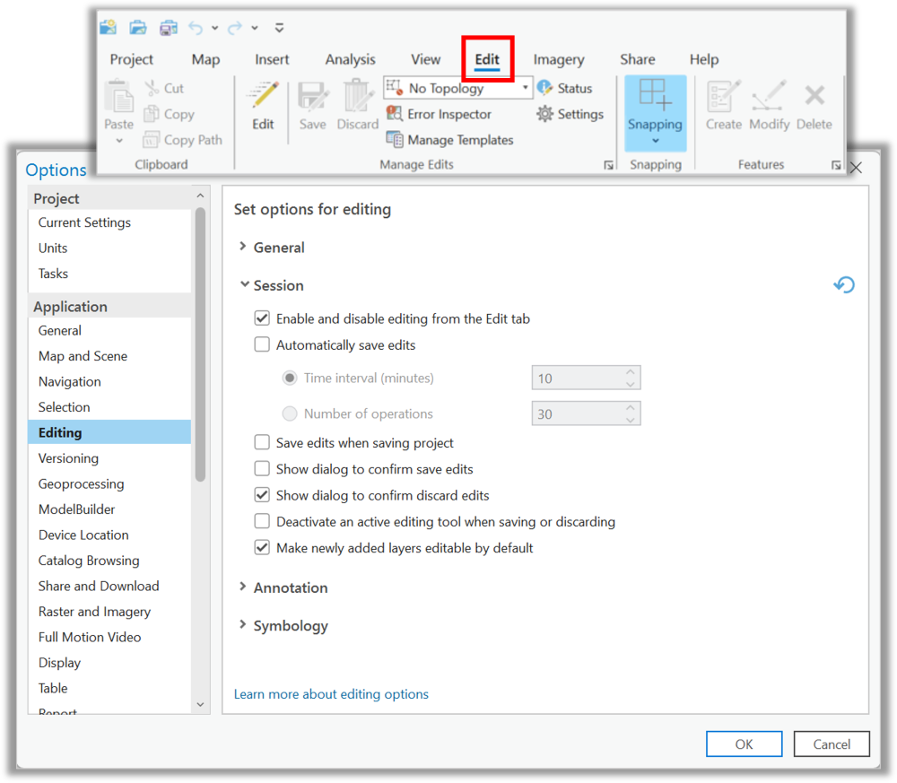 Simple and Effective Settings to Streamline Editing in ArcGIS Pro