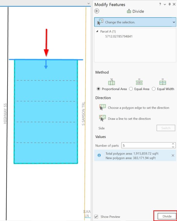 How to quickly divide a polygon into equal areas in ArcGIS Pro ...