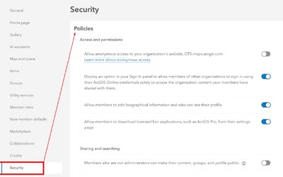 ArcGIS Online Security Settings You Could be Overlooking