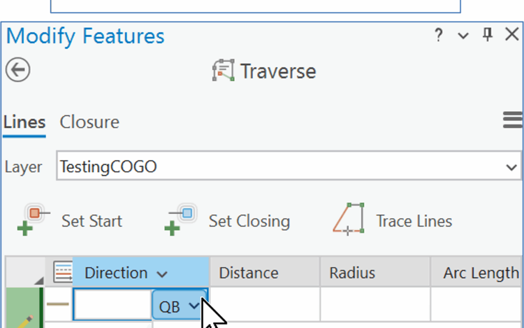 COGO Editing in ArcGIS Pro