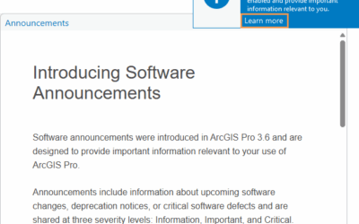 Level Up Your Workflow: Introducing Announcements in ArcGIS Pro 3.6