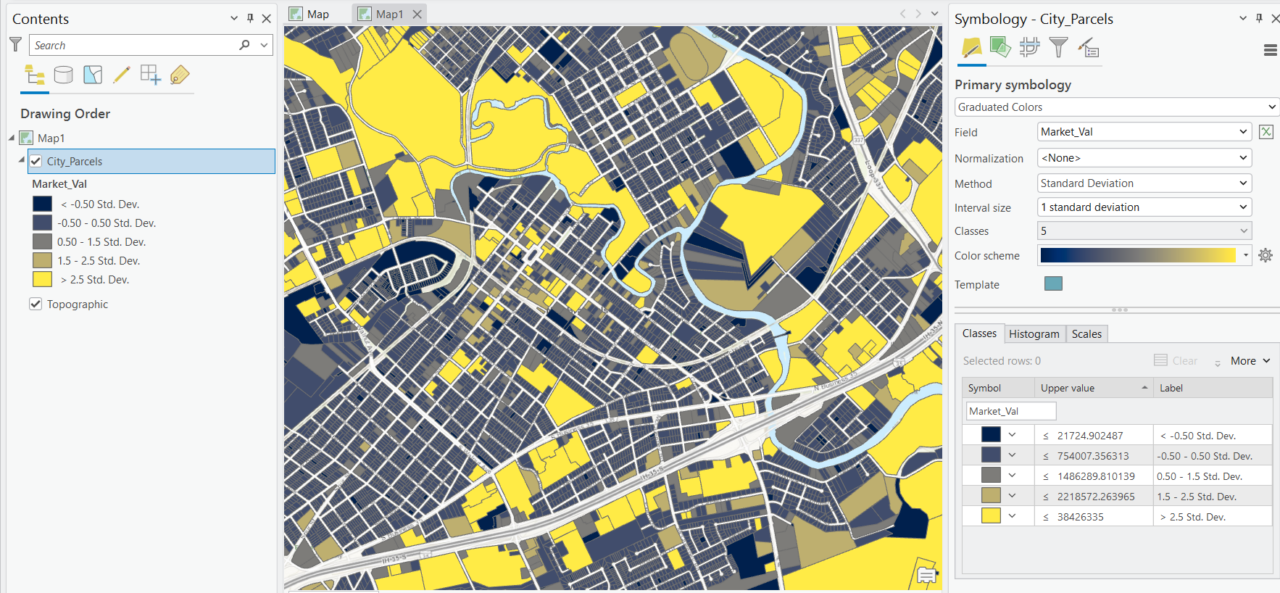 A Complete Guide to Graduated Color Renderers in ArcGIS Pro ...